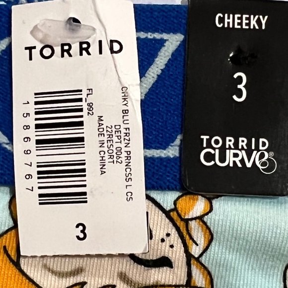 NWT TORRID Cheeky Pantie Underwear Sz 3X Blue Frozen Anna Elsa - Picture 4 of 4